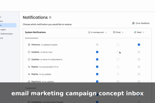 email marketing campaign concept inbox