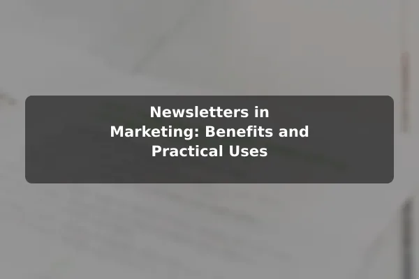 Newsletters in Marketing: Benefits and Practical Uses