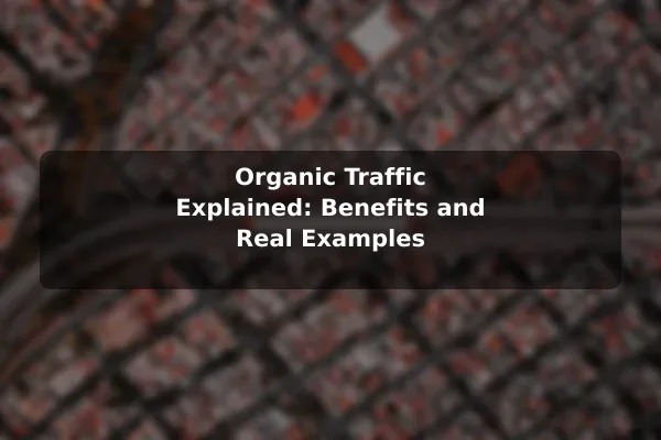 Organic Traffic Explained: Benefits and Real Examples