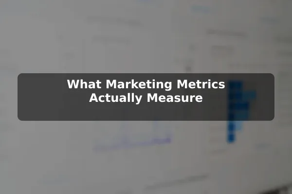 What Marketing Metrics Actually Measure