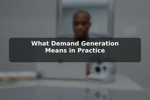 What Demand Generation Means in Practice