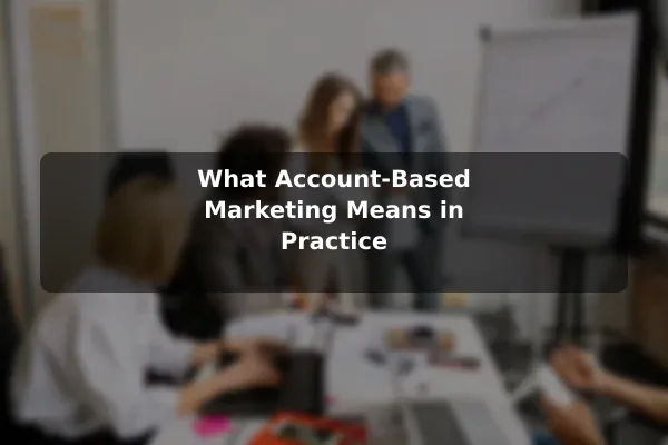 What Account-Based Marketing Means in Practice