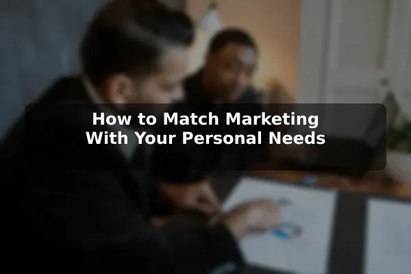 How to Match Marketing With Your Personal Needs